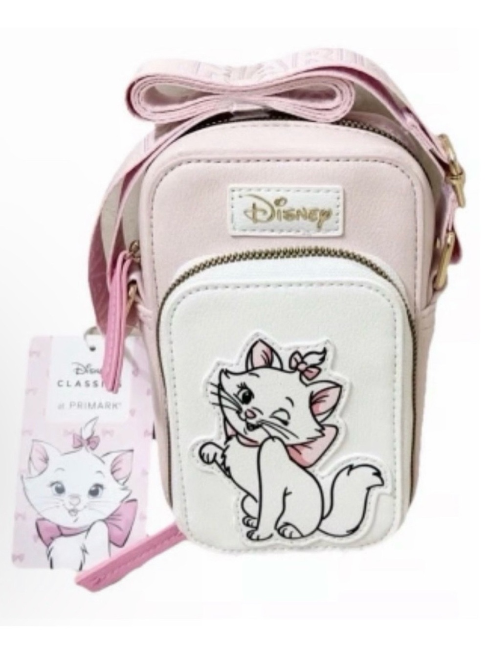 NWT Primark and Disney Aristocats Marie mini crossbody pink/white